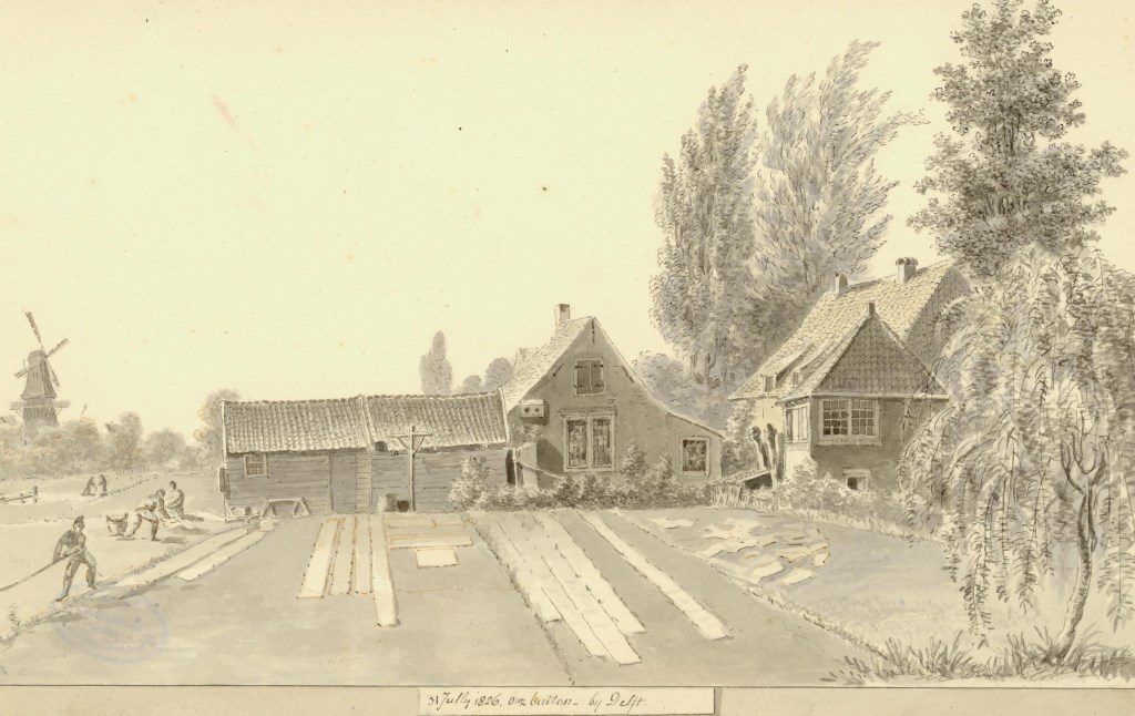 Blekerij Onz Buiten bij Delft, 1826