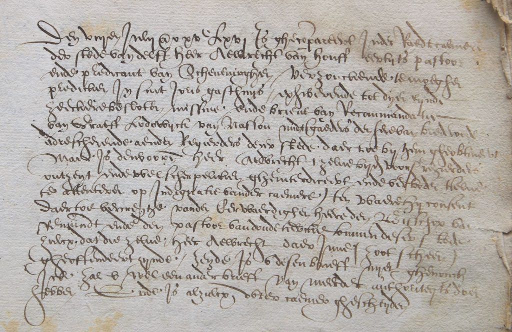 Pagina uit het ‘Register Troublen’, 1566-1567